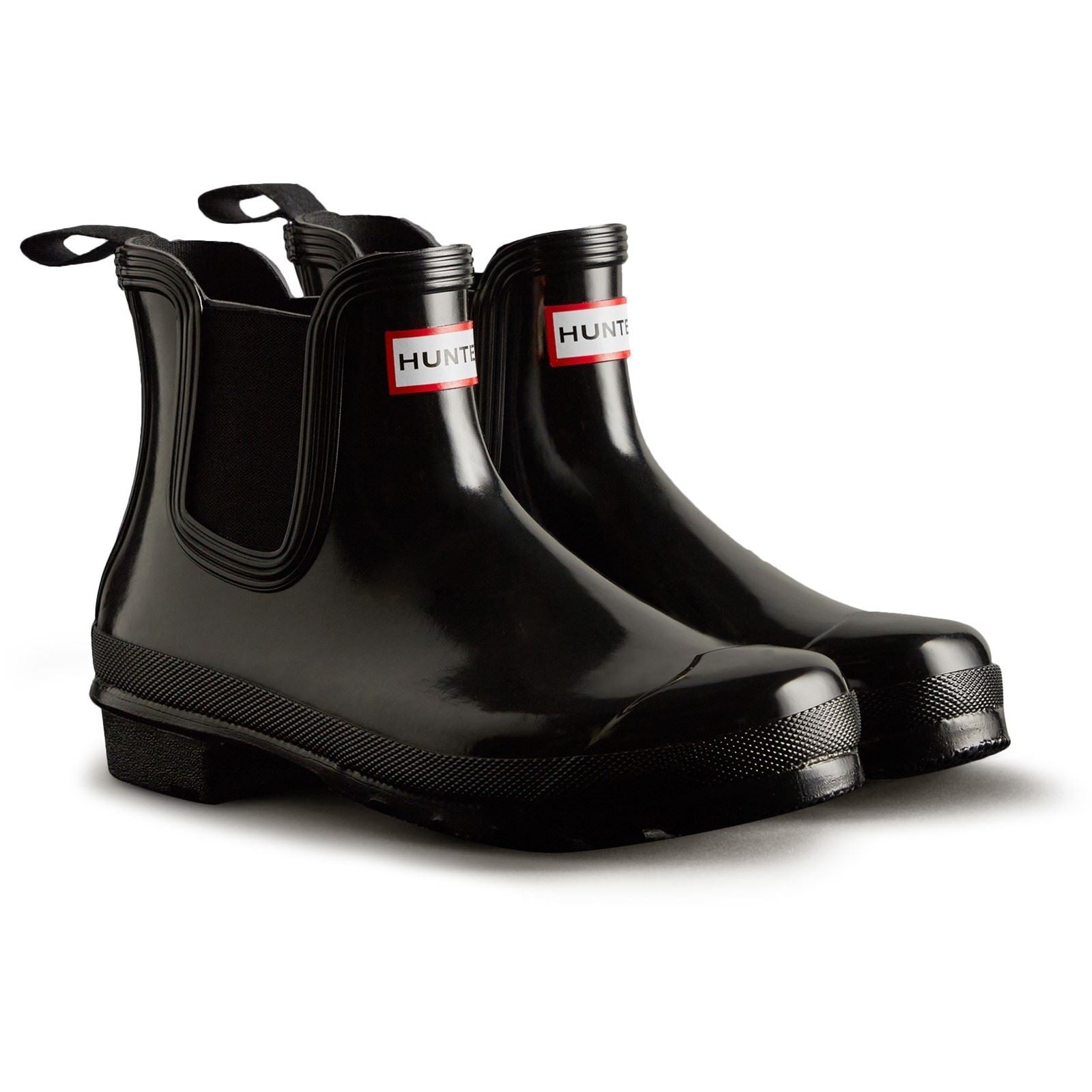 Hunter Original Chelsea Gloss Damen Gummistiefel In Schwarz