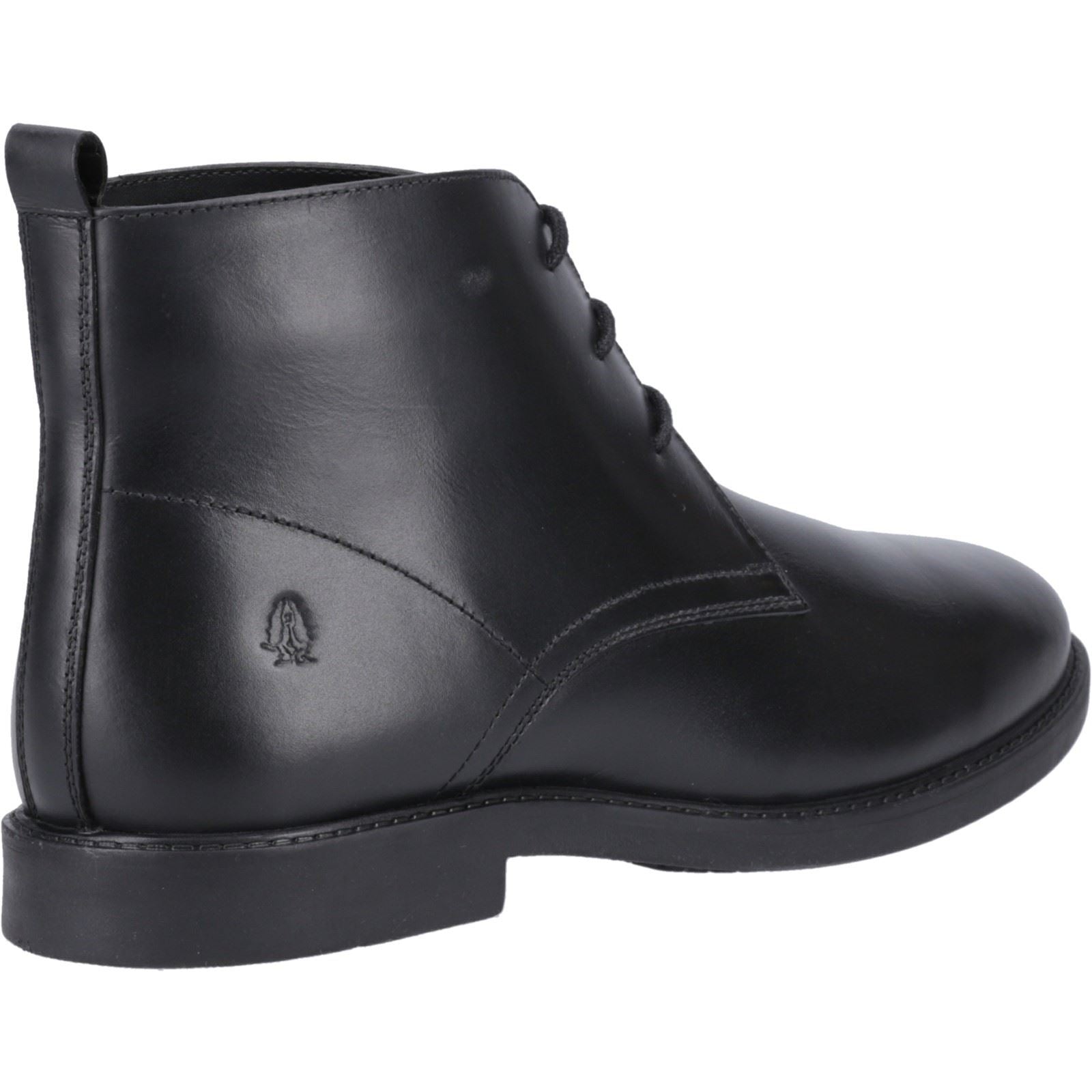 Hush Puppies Tate Senior Lederstiefel Für Jungen In Schwarz