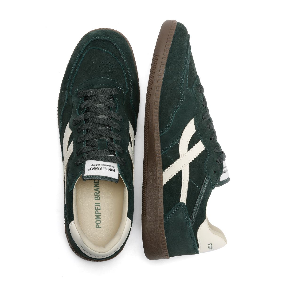 Pompeii Elan Sala Wildleder Herren Grün Sneakers