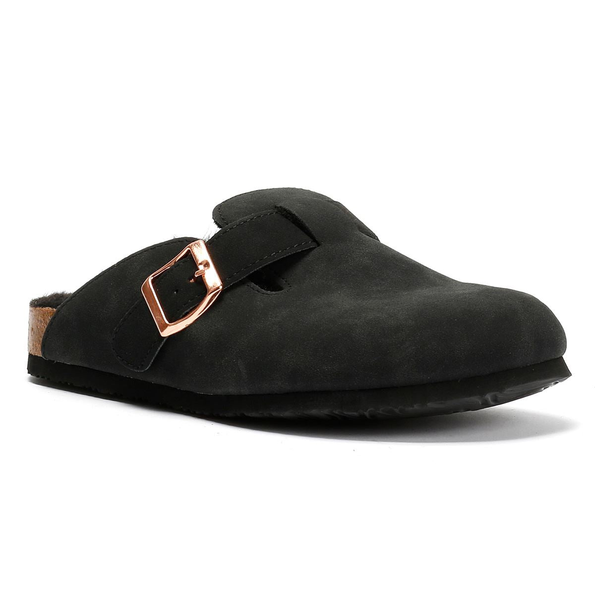 Penguin Poppy Fur Wildleder Damen Beigefarbene Pantoletten
