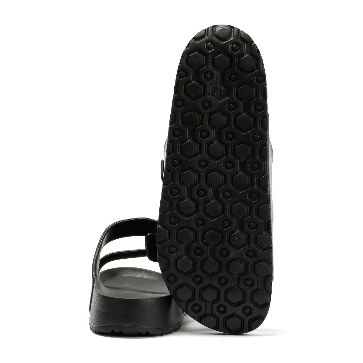 Penguin Eden Herren Schwarze Sandalen