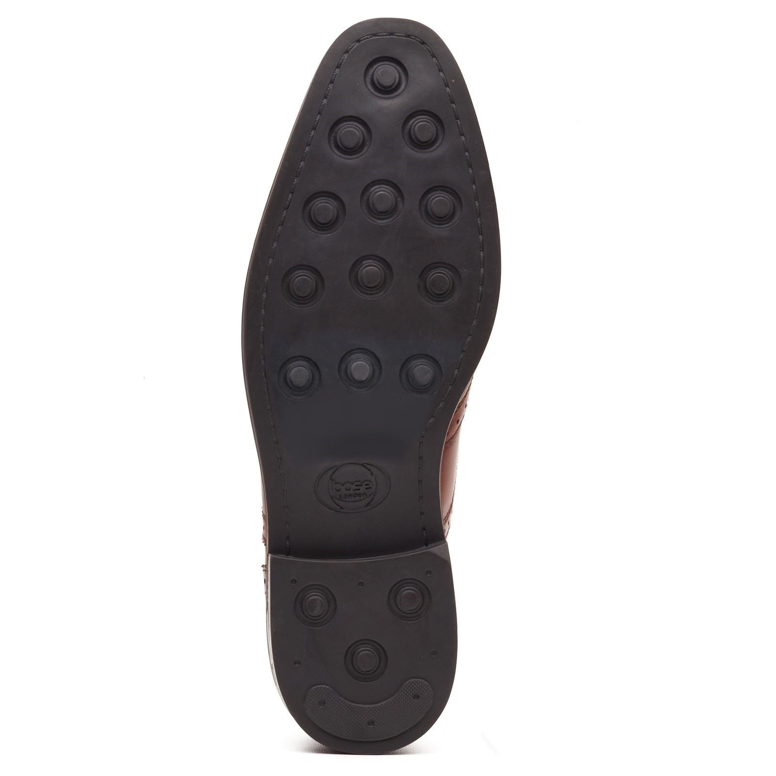 Base London Clarence Brogue Leder Herren Burnt Tan Brogues Schuhe