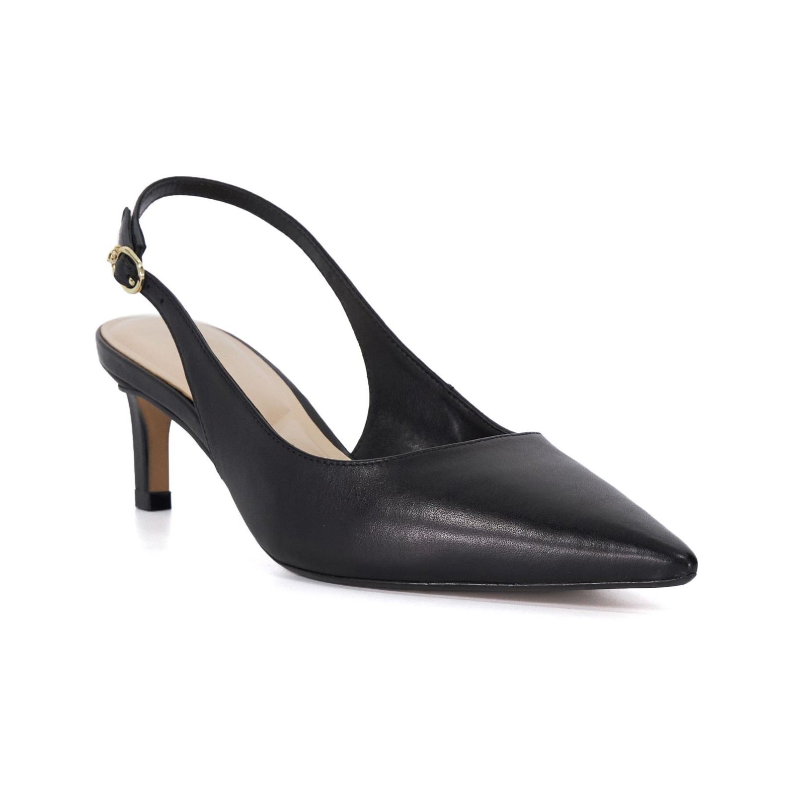 Dune Celinna Damen Schwarze Spitze Slingback Schuhe