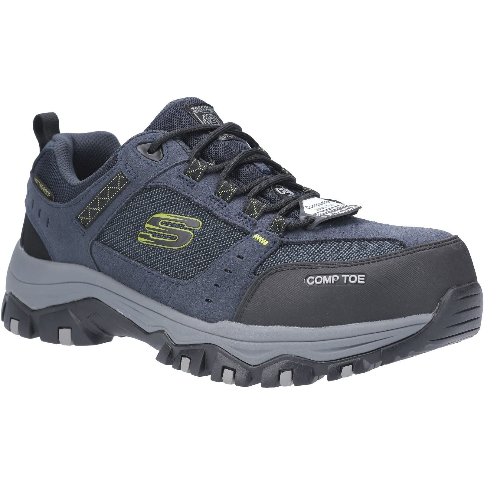 Skechers Workwear Greetah Wildleder Herren Sicherheitssneaker In Marineblau/Schwarz
