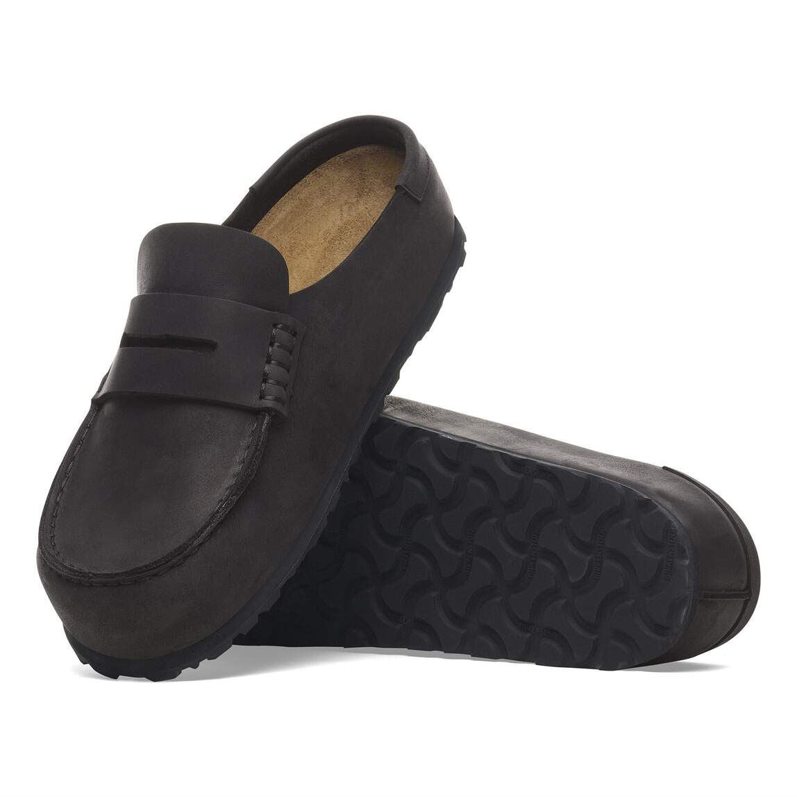 Birkenstock Naples Leder Schwarze Clogs