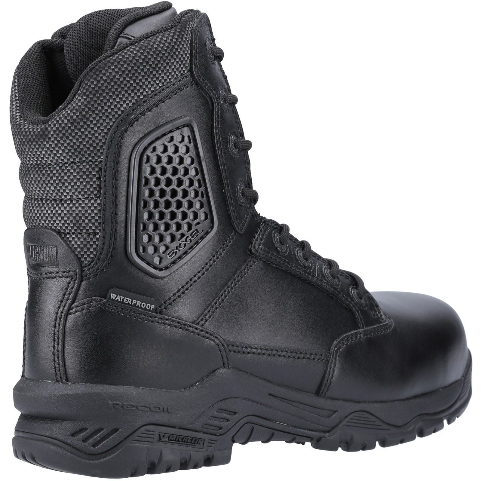 Magnum Strike Force Acht Komma Null Leder Schwarze Sicherheitsstiefel
