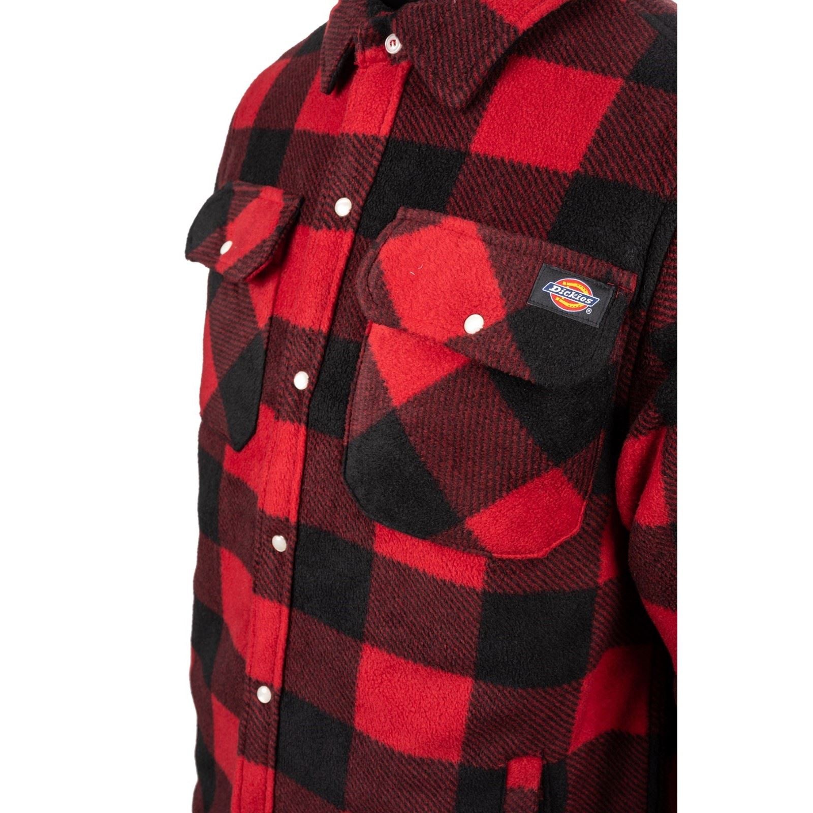 Dickies Portland Polyester Herren Rotes Freizeithemd