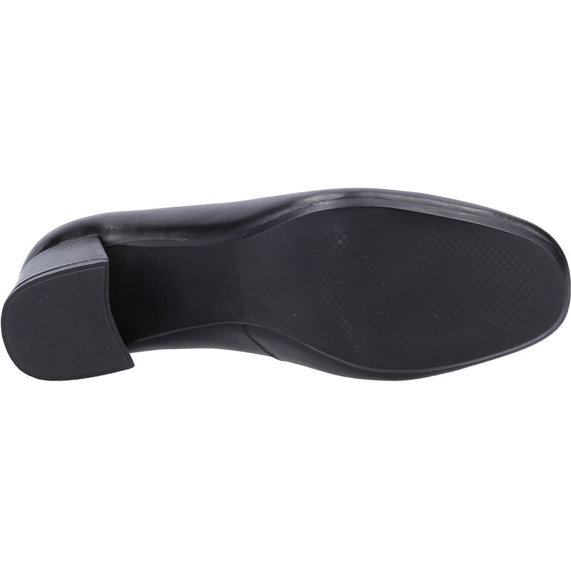 Hush Puppies Alicia Court Shoe Leder Damen Schwarze Absätze