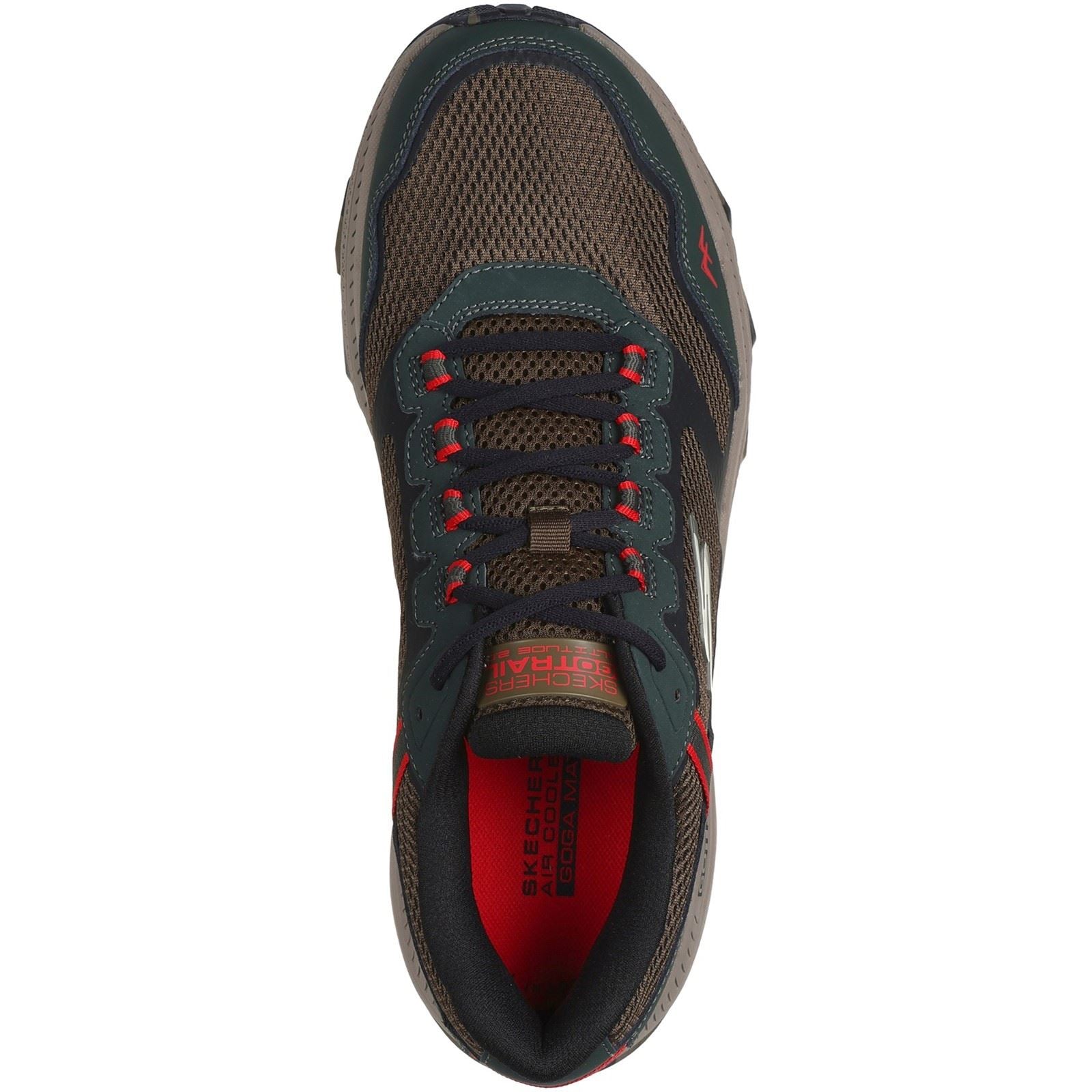 Skechers Performance GO RUN Trail Altitude 2.0 Marble Rock 3 Herren Sneaker Aus Leder In Olivgrün/Schwarz
