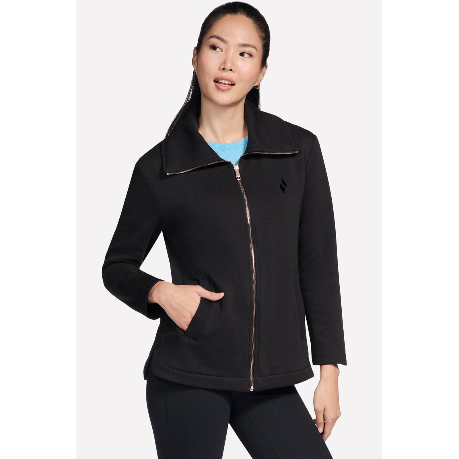 Skechers Performance GO SNUGGLE Tunic Jacket Damen Schwarze Jacke