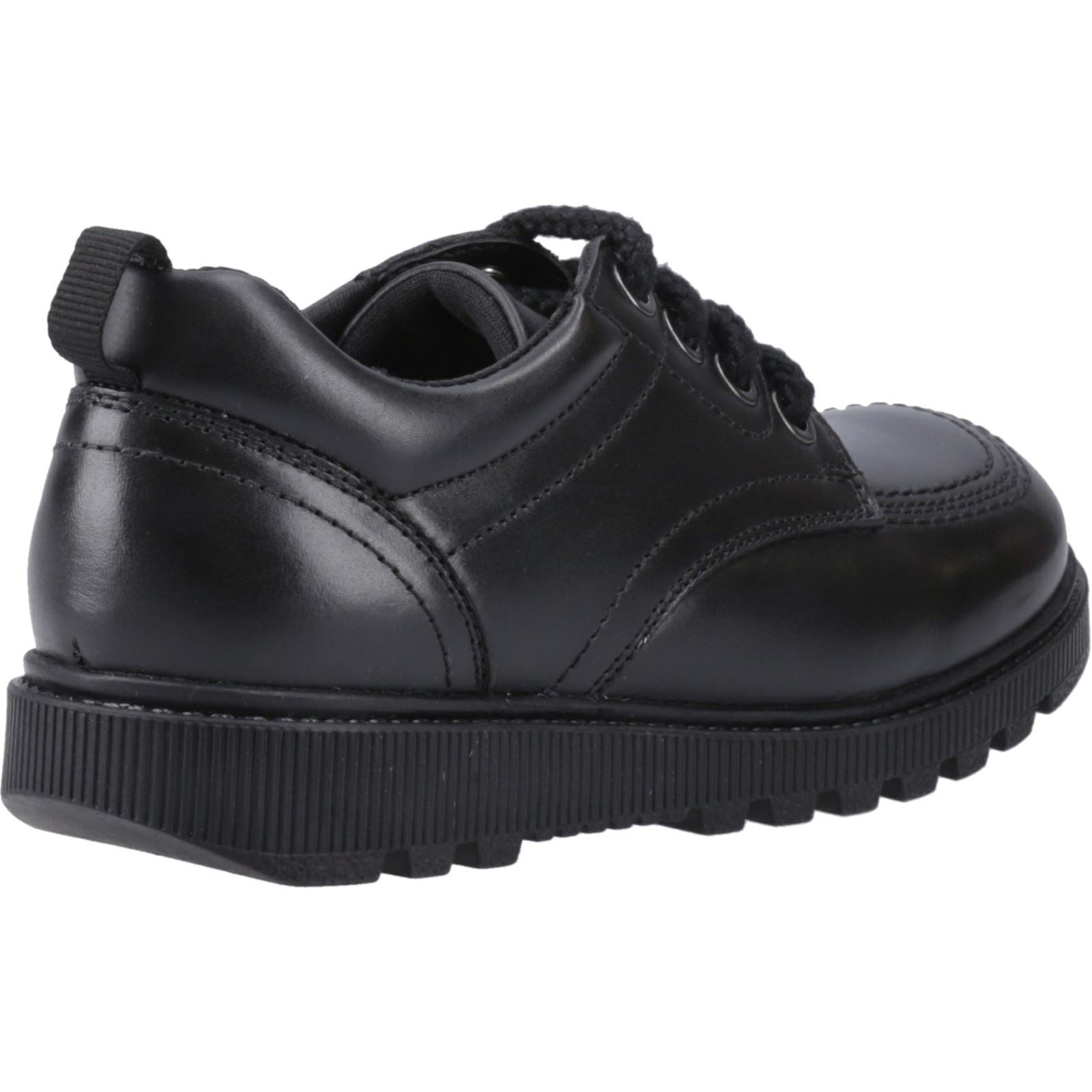 Hush Puppies Keeley Mädchenschuhe Aus Schwarzem Leder Mit Schnürung