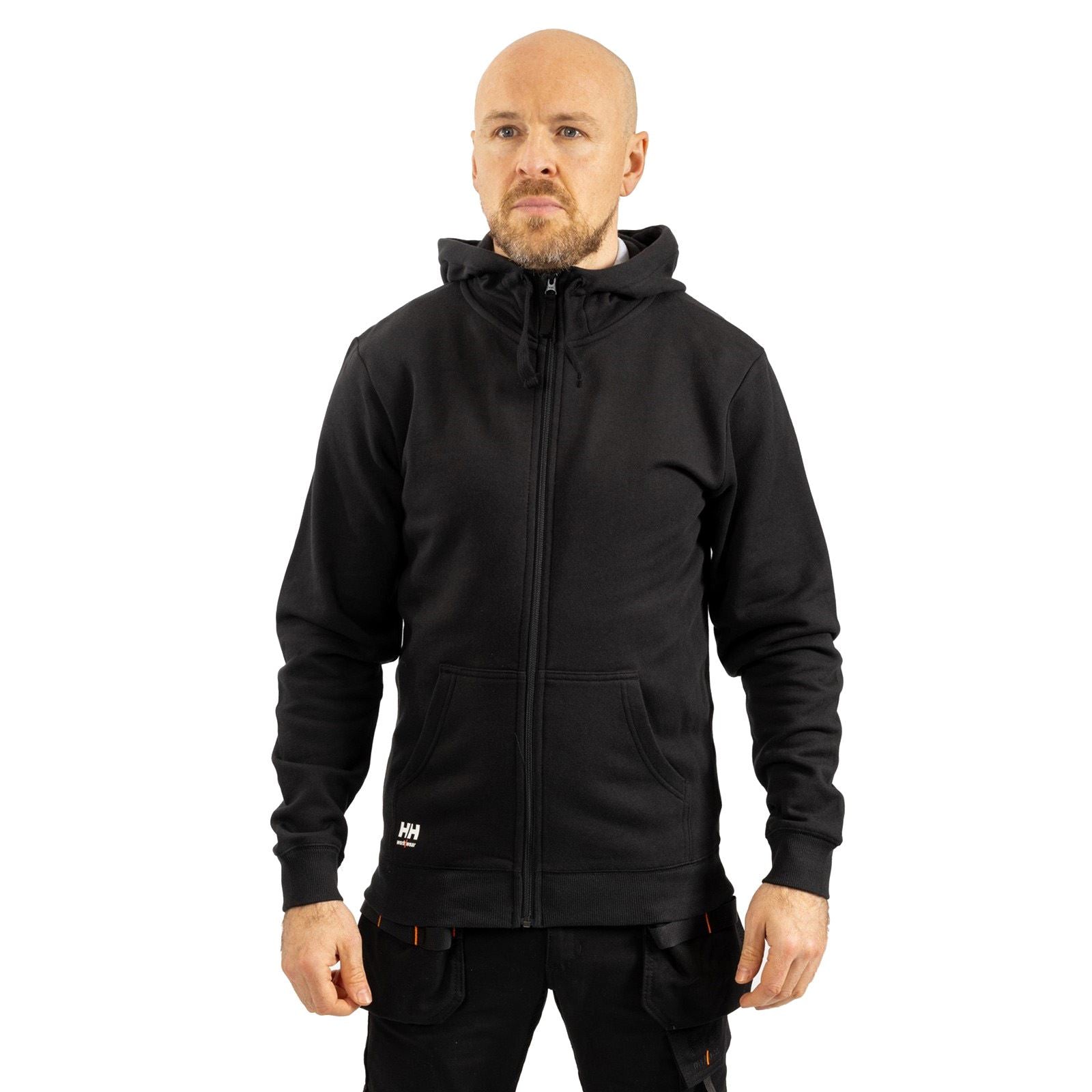 Helly Hansen Workwear Manchester Zip Baumwolle Herren Schwarzes Kapuzensweatshirt