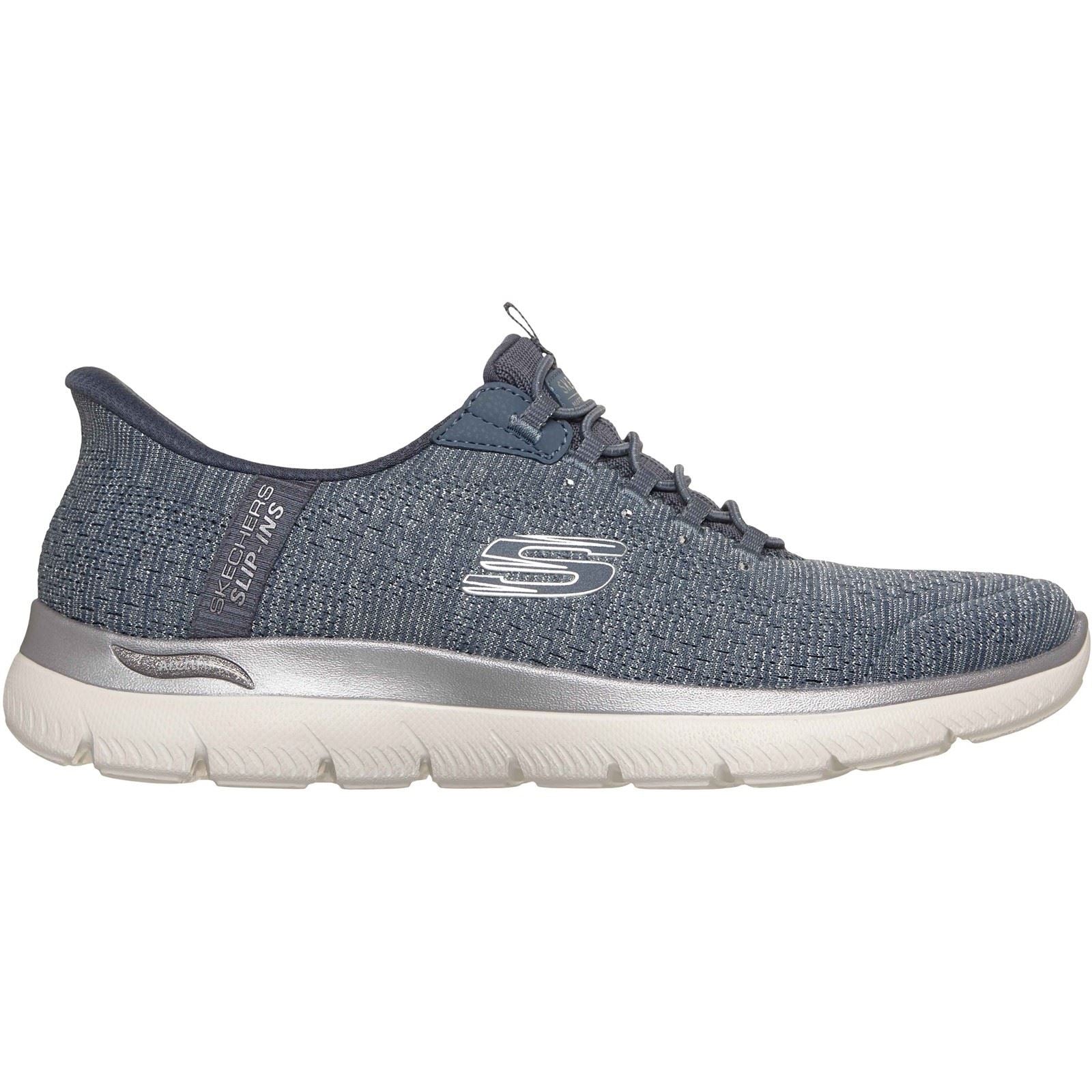Skechers Arch Fit Summits - Soft Shimmer Textile Damen Schiefer Sneakers