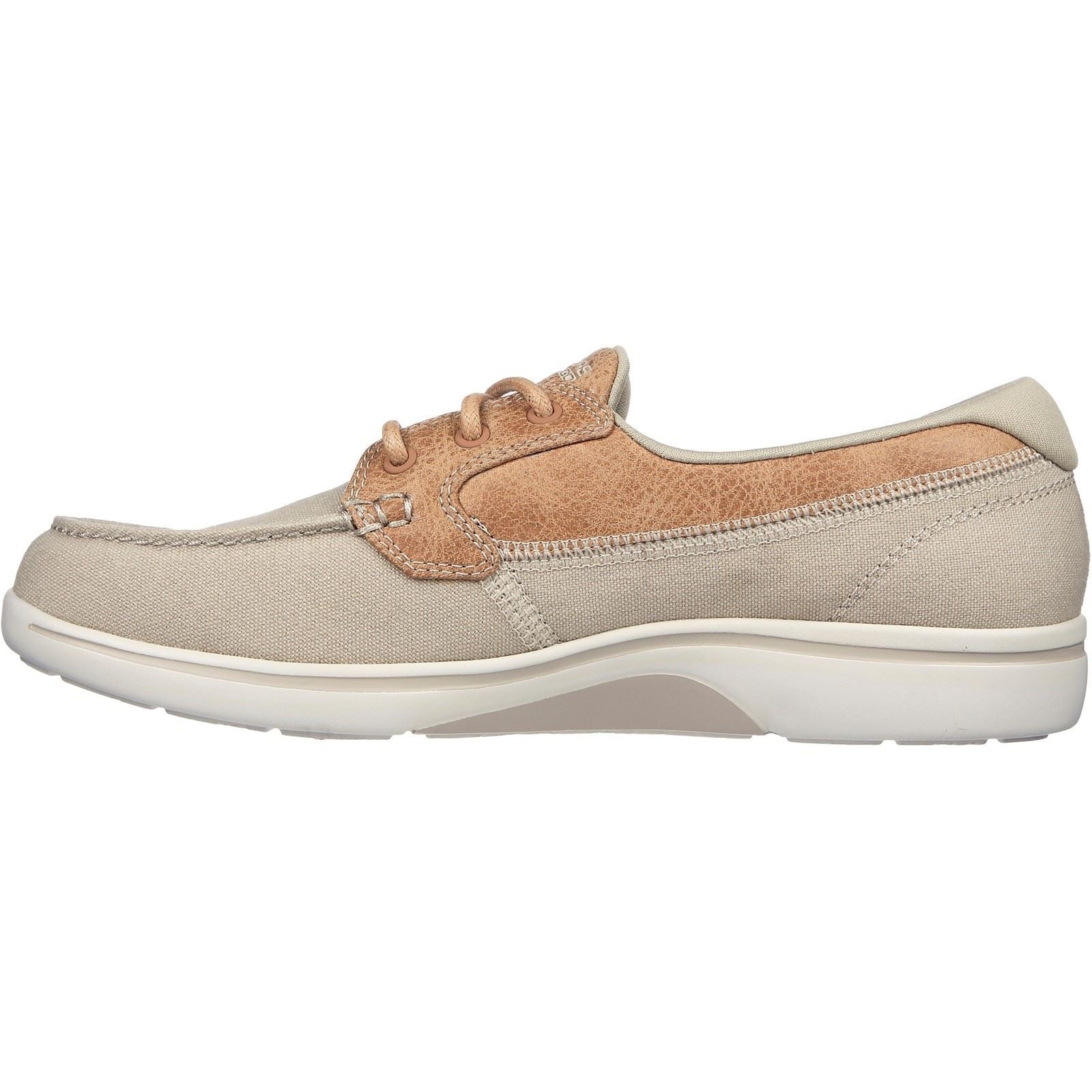 Skechers Arch Fit Uplift Cruise'N By Synthetik Damenschuhe Mit Natürlicher Bootsschuh-Silhouette