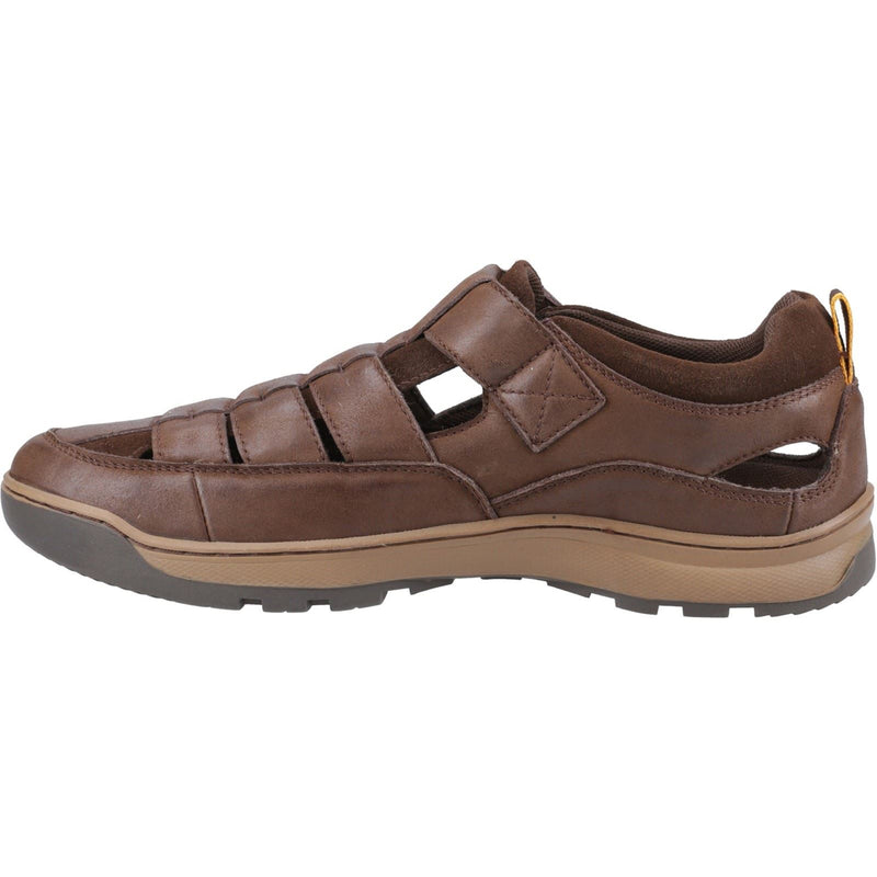 Hush Puppies Rucker Leder Herren Sandalen In Braun