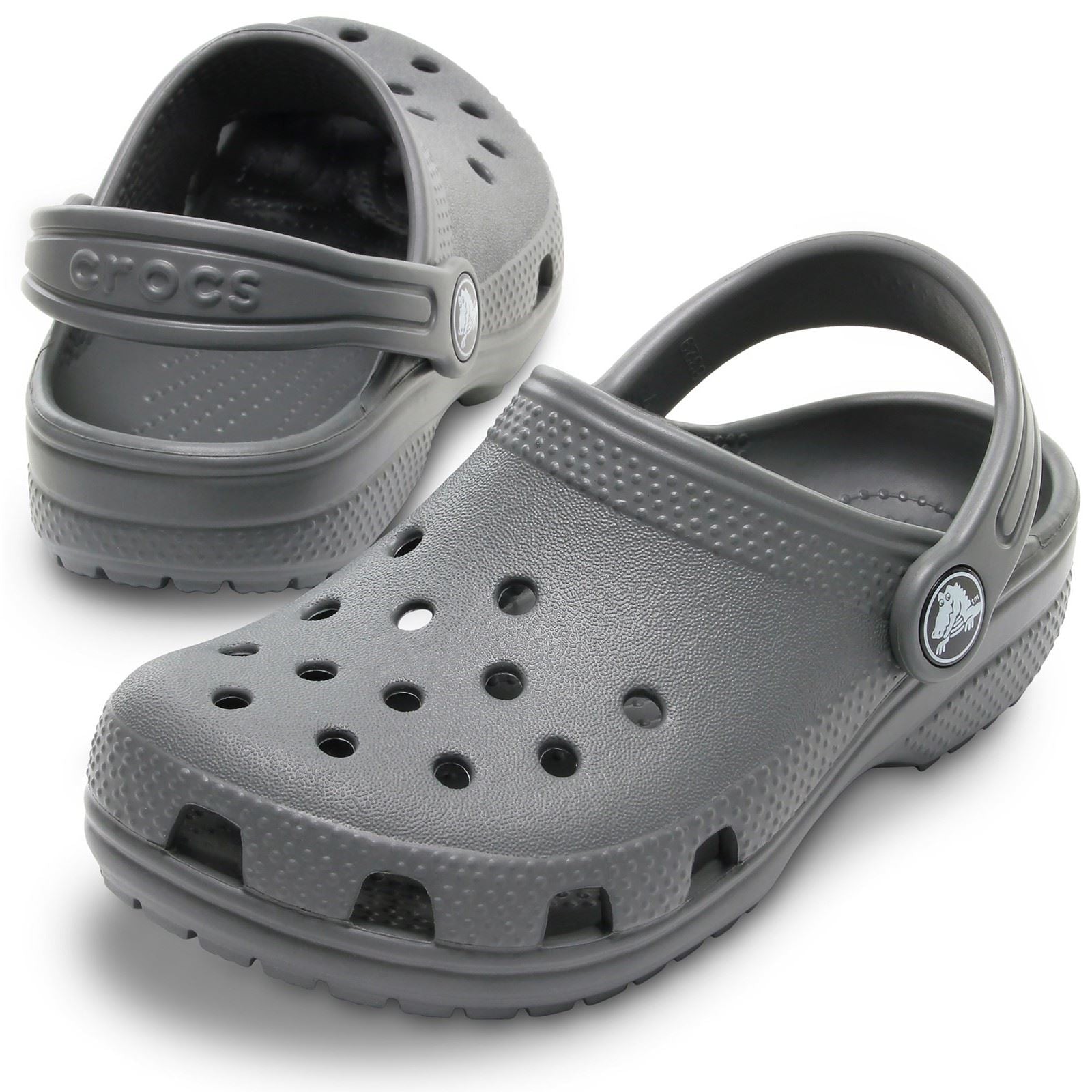 Crocs Kids' Classic Thermoplastische Hellgraue Slipper