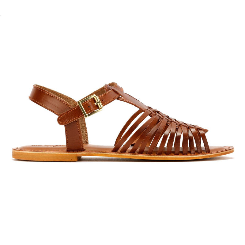 Tower London Hurache Damen Sandalen Aus Braunem Leder