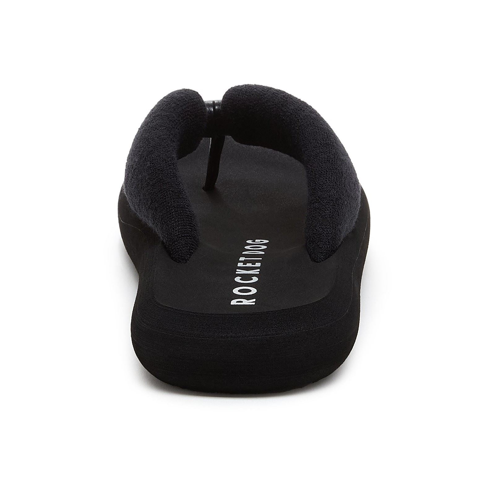 Rocket Dog Sunset Puff Atlanta Stoff Damen Schwarze Flip-Flops