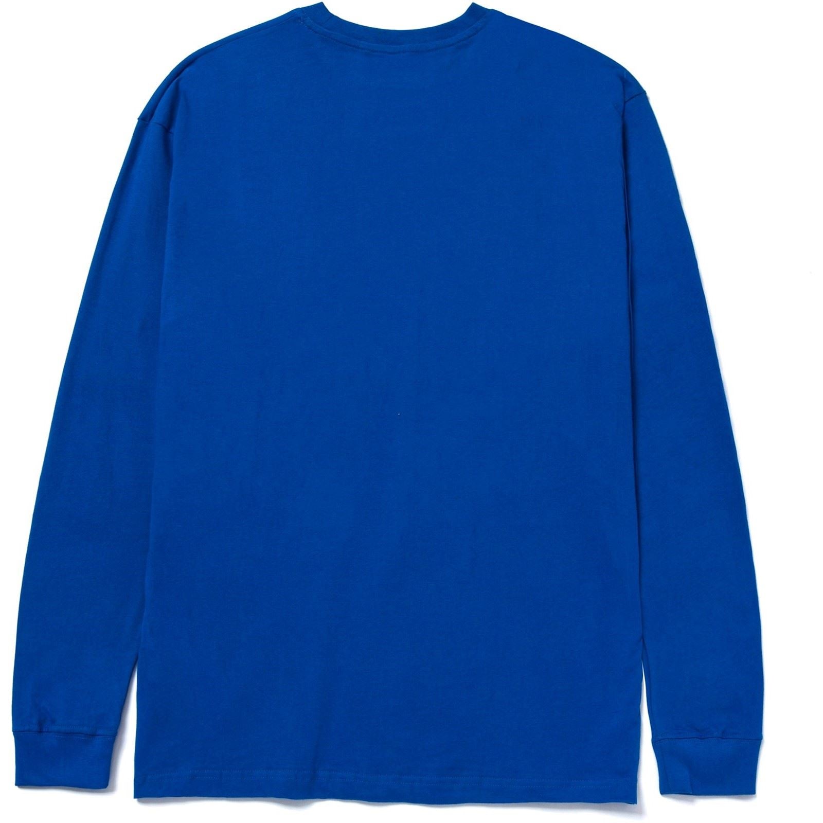 Caterpillar Trademark Banner Long Sleeve Baumwolle Herren Blau T-Shirt