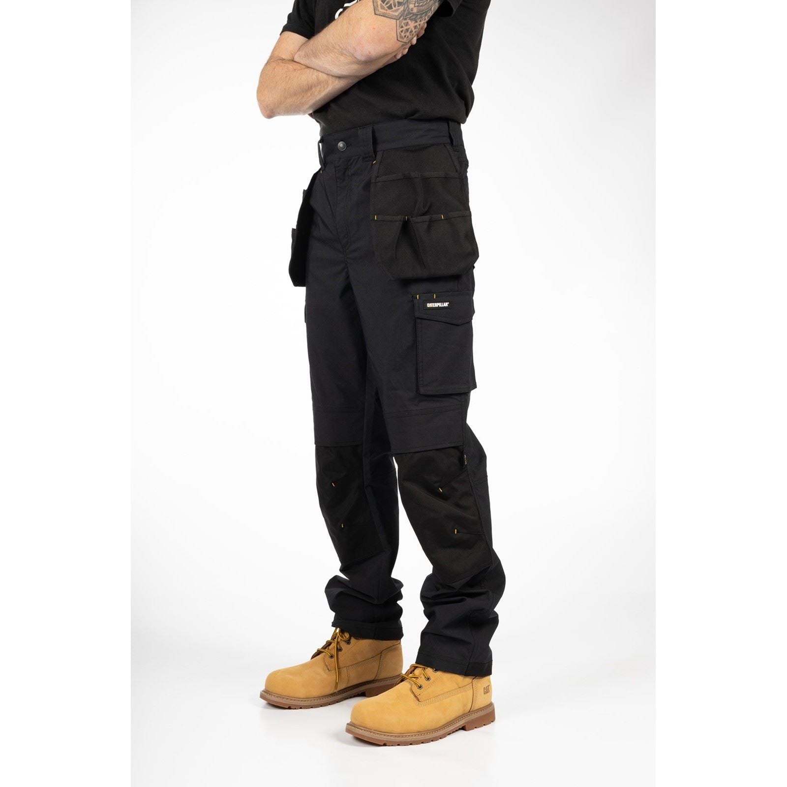 Caterpillar Nexus Holster Stretch Pocket Baumwoll Herren Schwarze Farbe Outdoor Hosen
