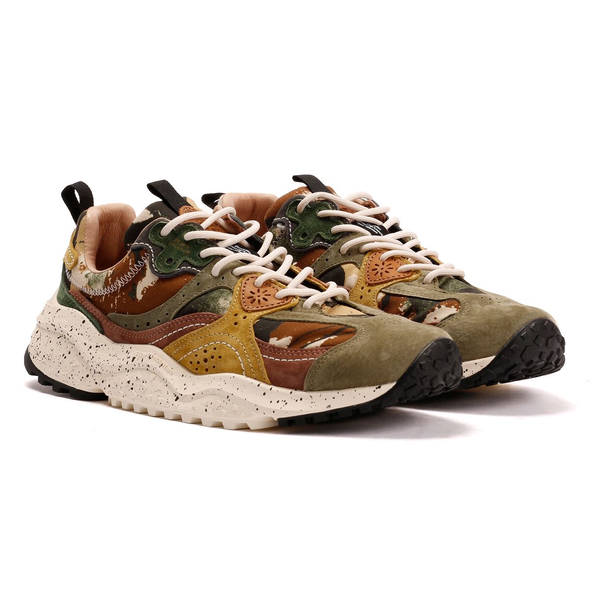 Flower Mountain Wave Wildleder Herren Grüne Sneaker