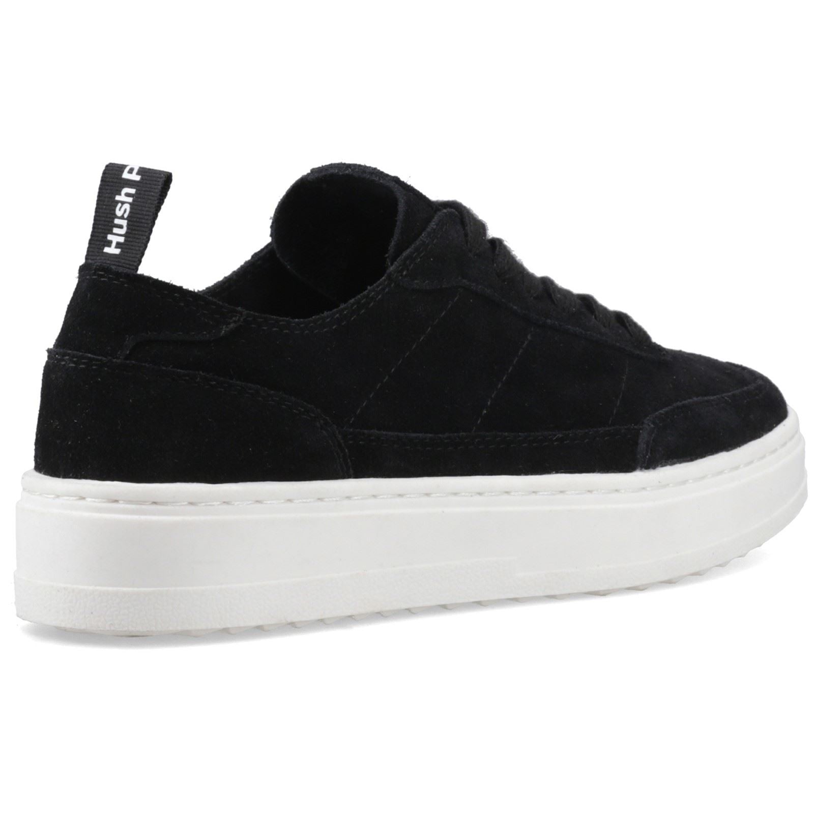 Hush Puppies Nesta Leder Damen Schwarze Sneaker