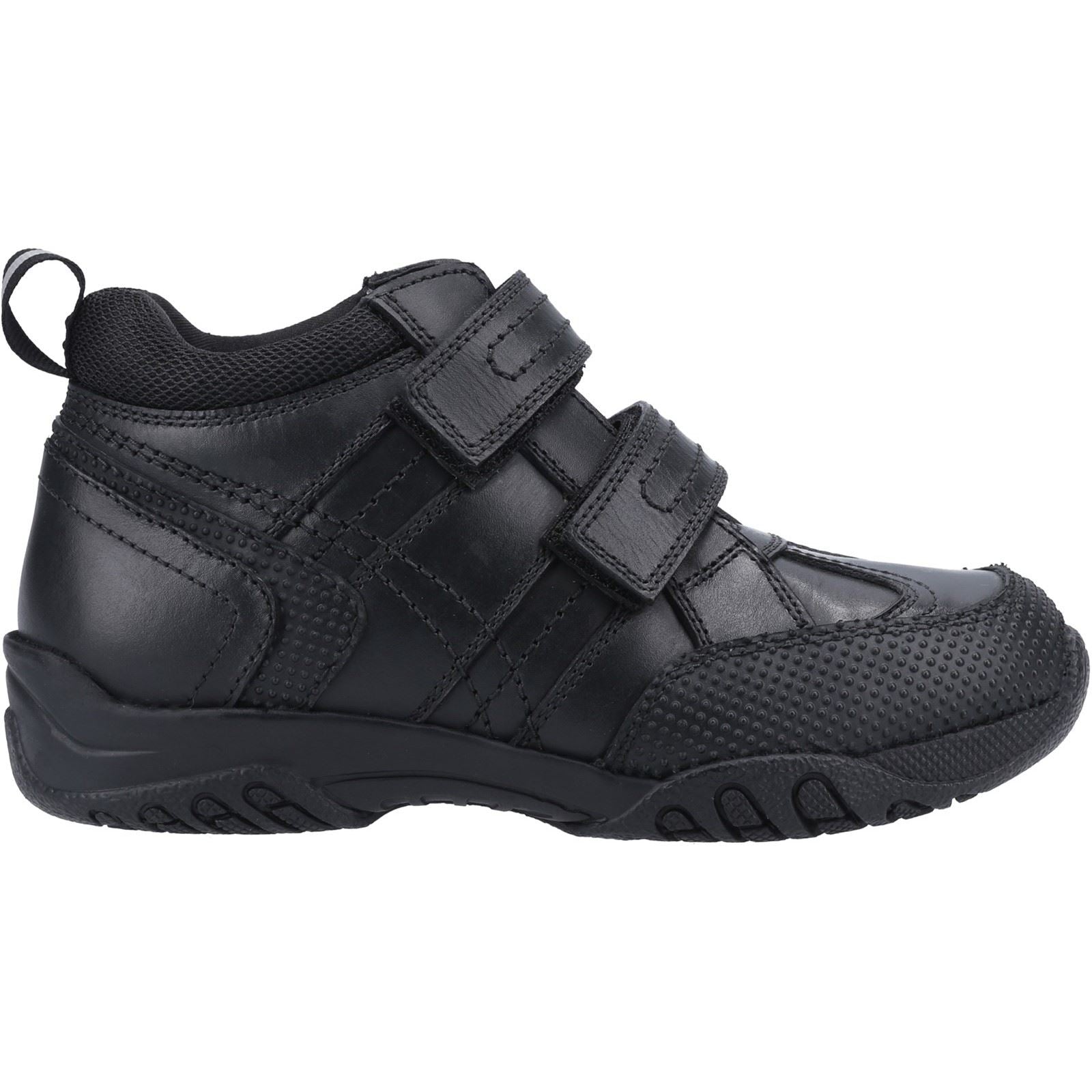 Hush Puppies Jezza Senior Lederstiefel Für Jungen In Schwarz