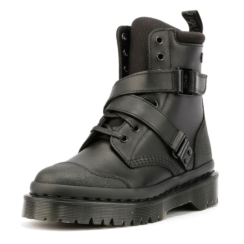 Dr. Martens 1460 Bex Tech Damen Schwarze Farbe Lederstiefel