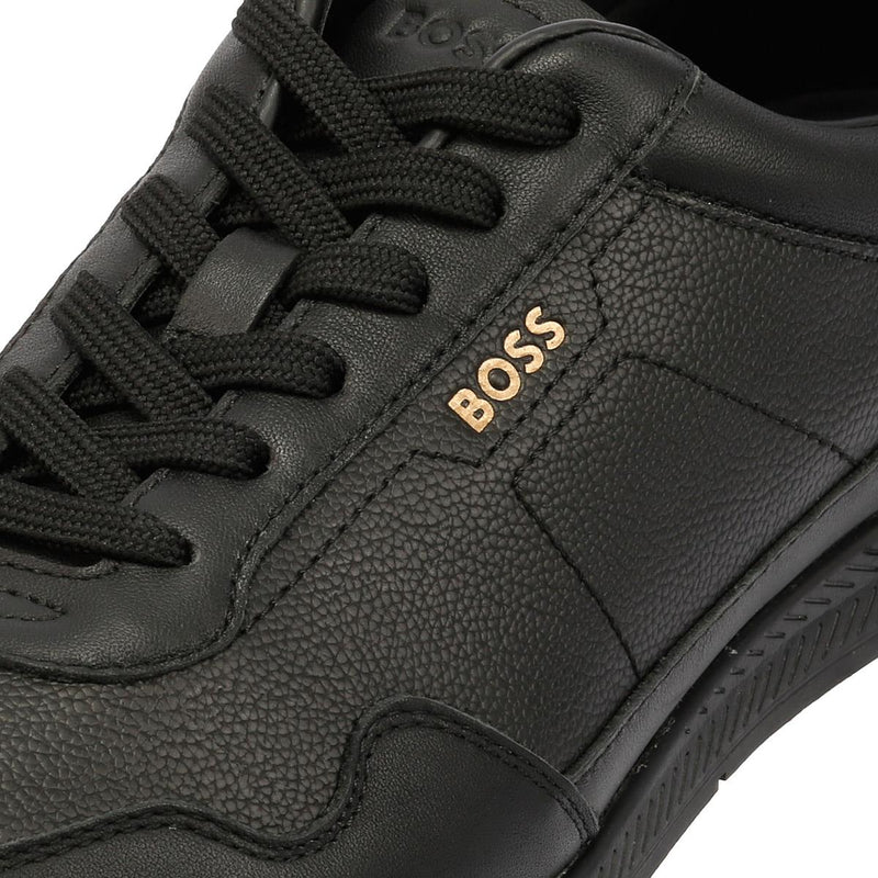 Boss Titanium Herren Schwarz Leder Sneaker