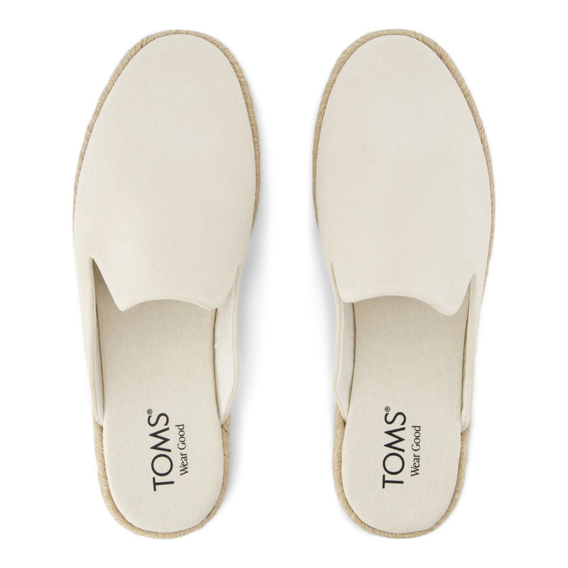 TOMS Santiago Mule Damen Leder Pantoletten In Hellem Sandfarbton