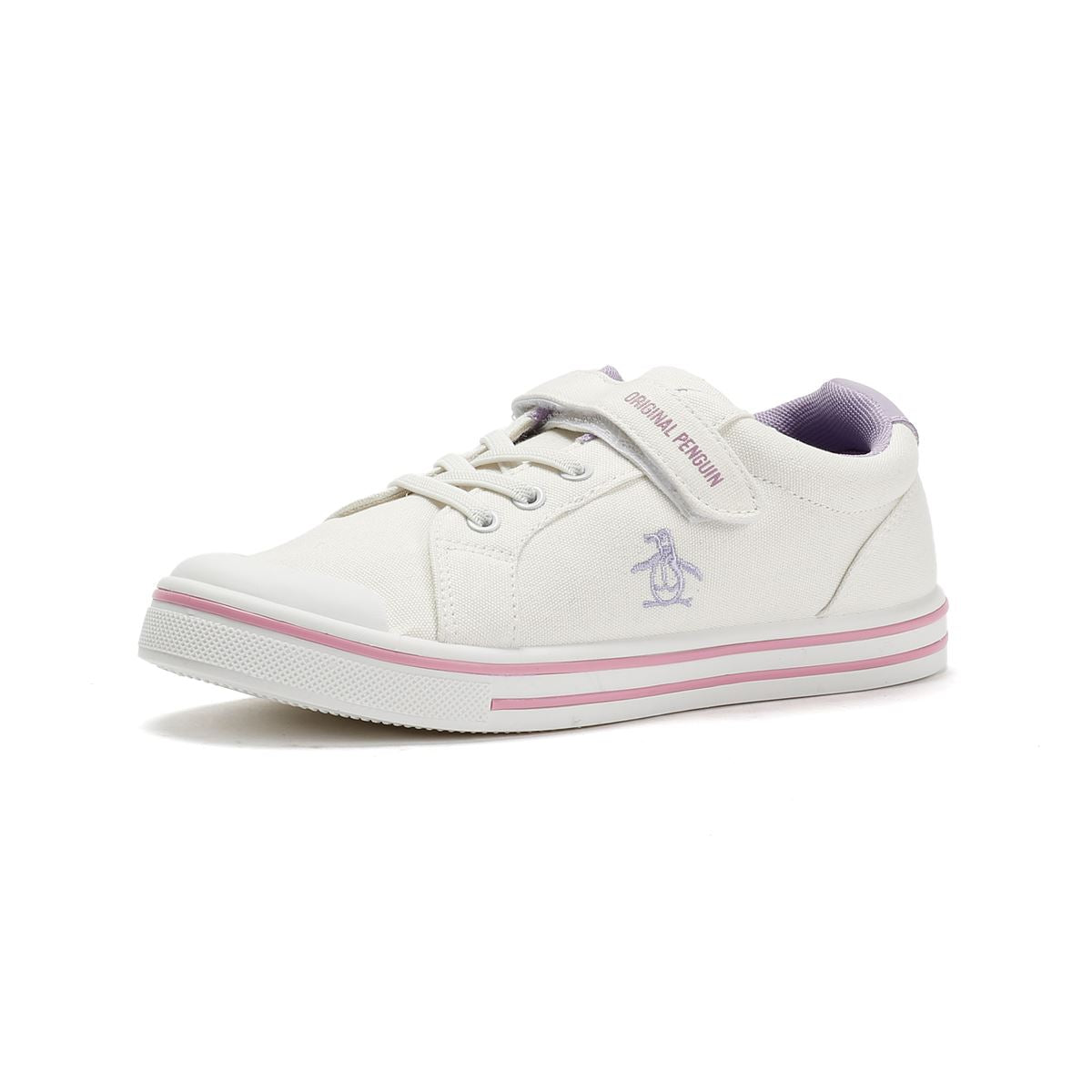 Penguin Junior Rainbow Leinwand Mädchen Weiße Turnschuhe