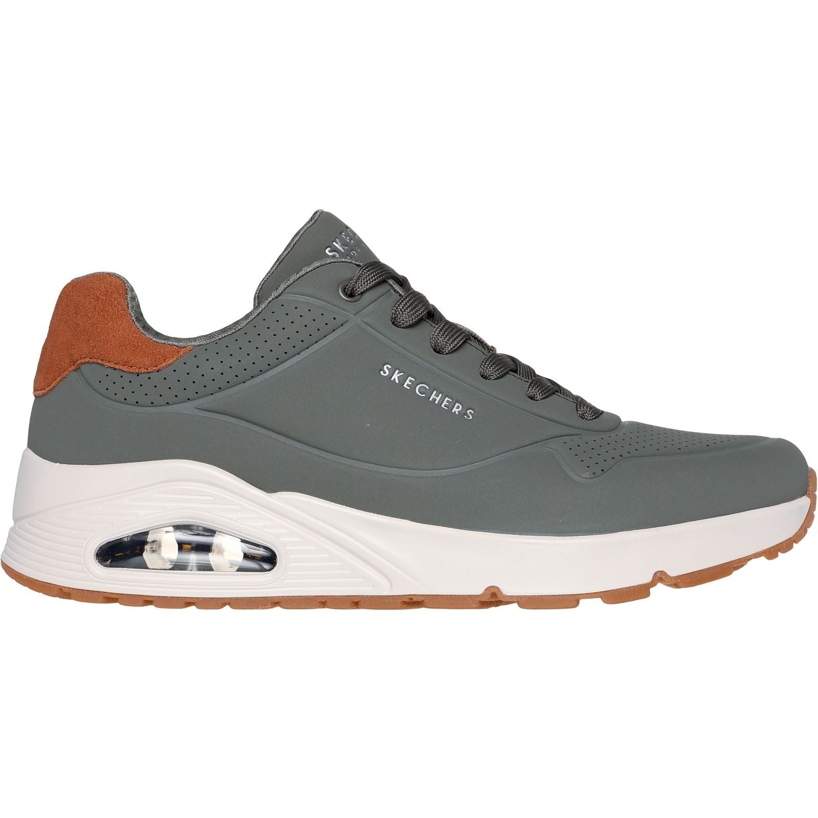 Skechers Uno Suited On Air Synthetische Herren-Oliven-Sneakers