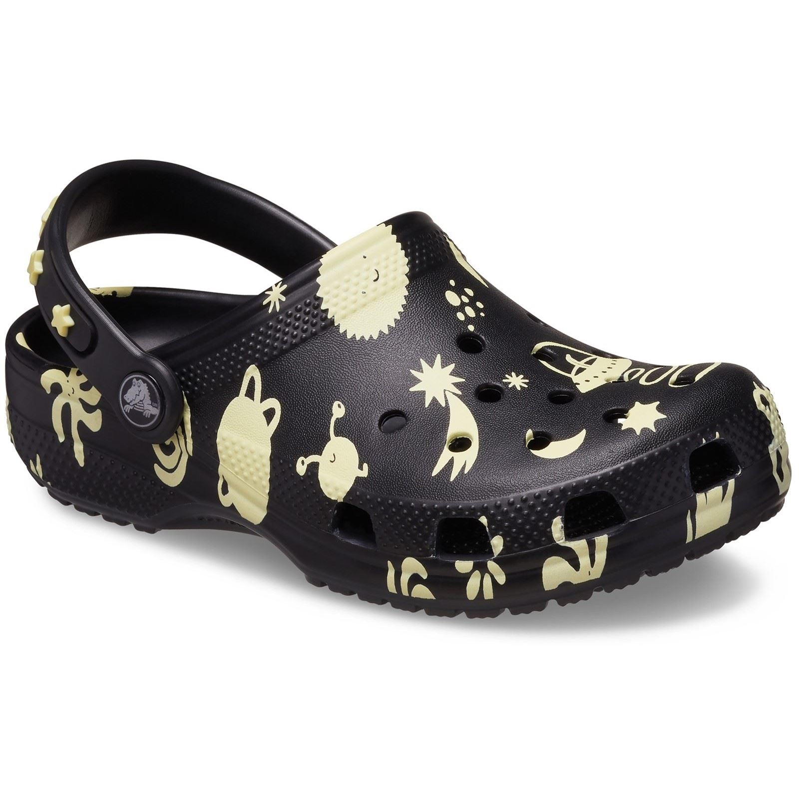 Crocs Classic Graphic Thermoplastische Schwarze Slipper