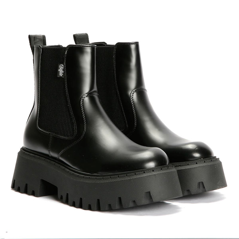 Buffalo Aspen Chelsea Damen Schwarze Farbe Stiefel