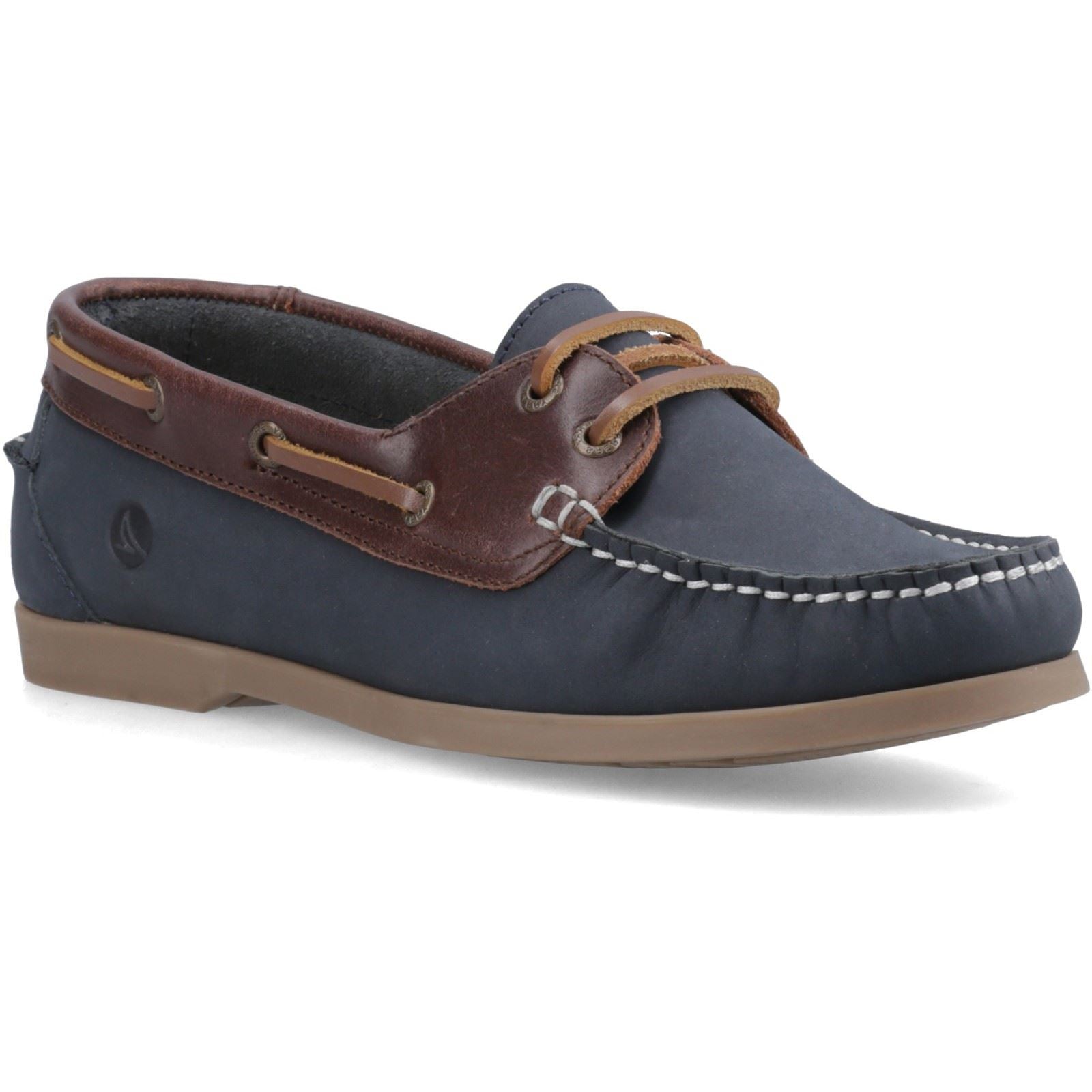 Sperry Balboa 2 Eye Boat Nubuk Damen Marine/Braune Bootsschuhe