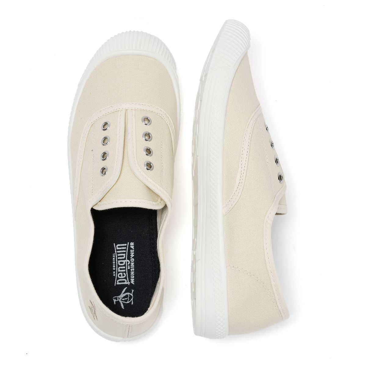 Penguin Anita Canvas Damen Weiße Schuhe
