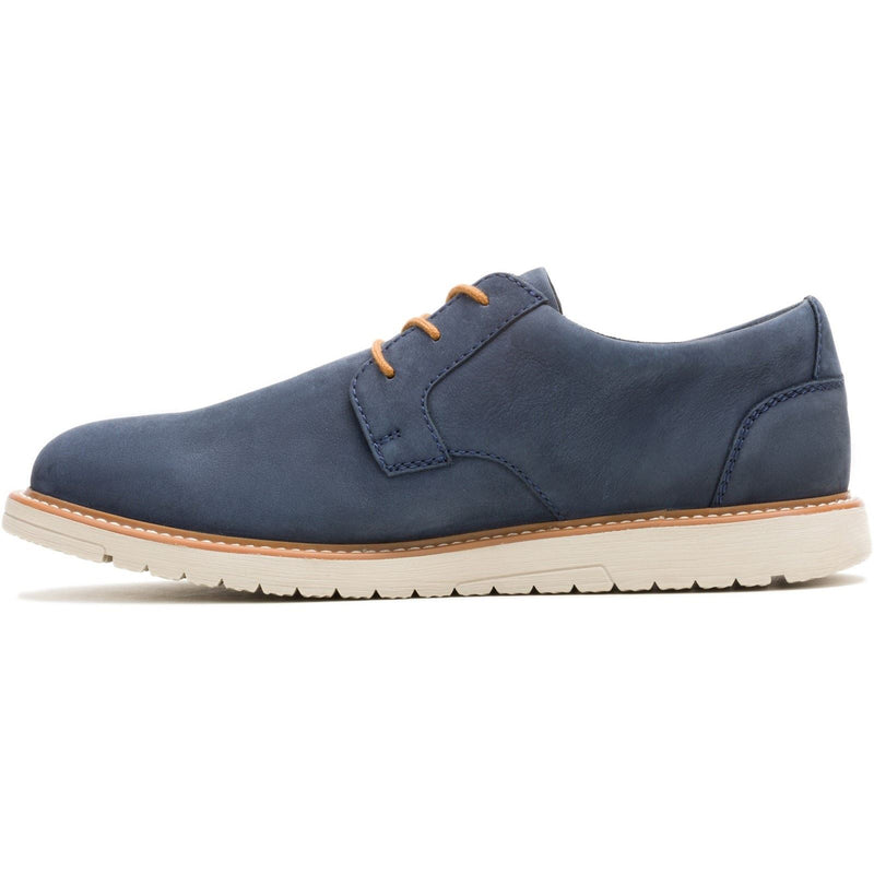 Hush Puppies Jenson Oxford Herren Lederschuhe In Marineblau Mit Schnürung
