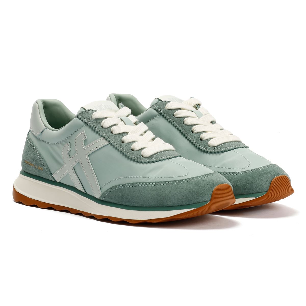 FitFlop X Pantone Retro-Q Wildleder Damen Grüne Sneakers