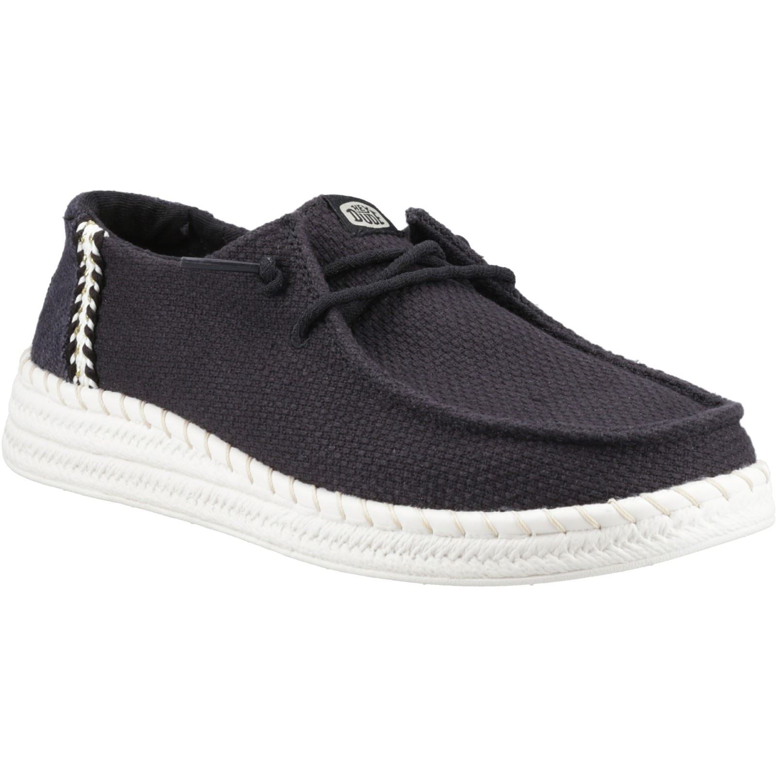 HEYDUDE Wendy Espadrille Woven Damen Espadrilles Aus Baumwollmischgewebe In Schwarz