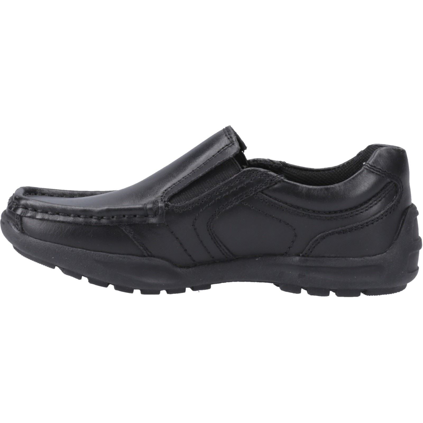 Hush Puppies Morgan Lederslipper In Schwarz Für Jungen
