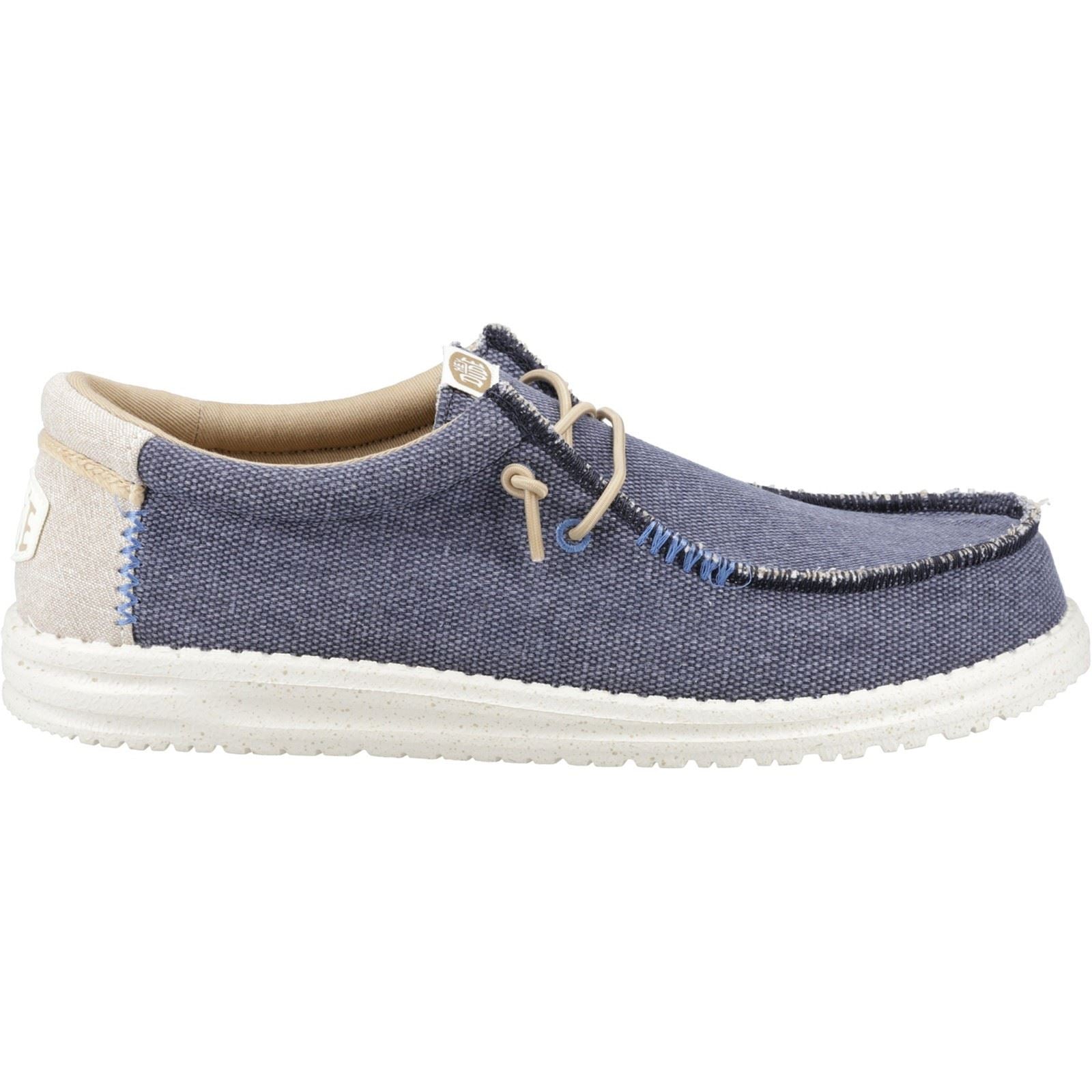 HEYDUDE Wally Coastline Stoff Herren Dunkleblaue Bootsschuhe