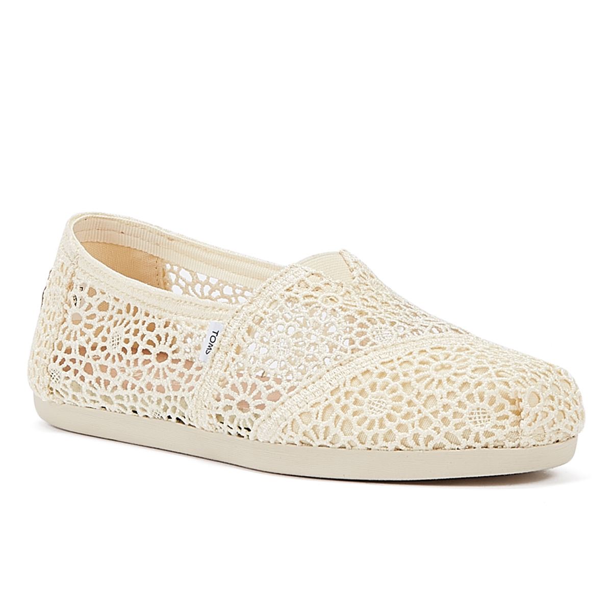 TOMS Apargata Crochet Natural Espadrilles Women's Beige Sandal