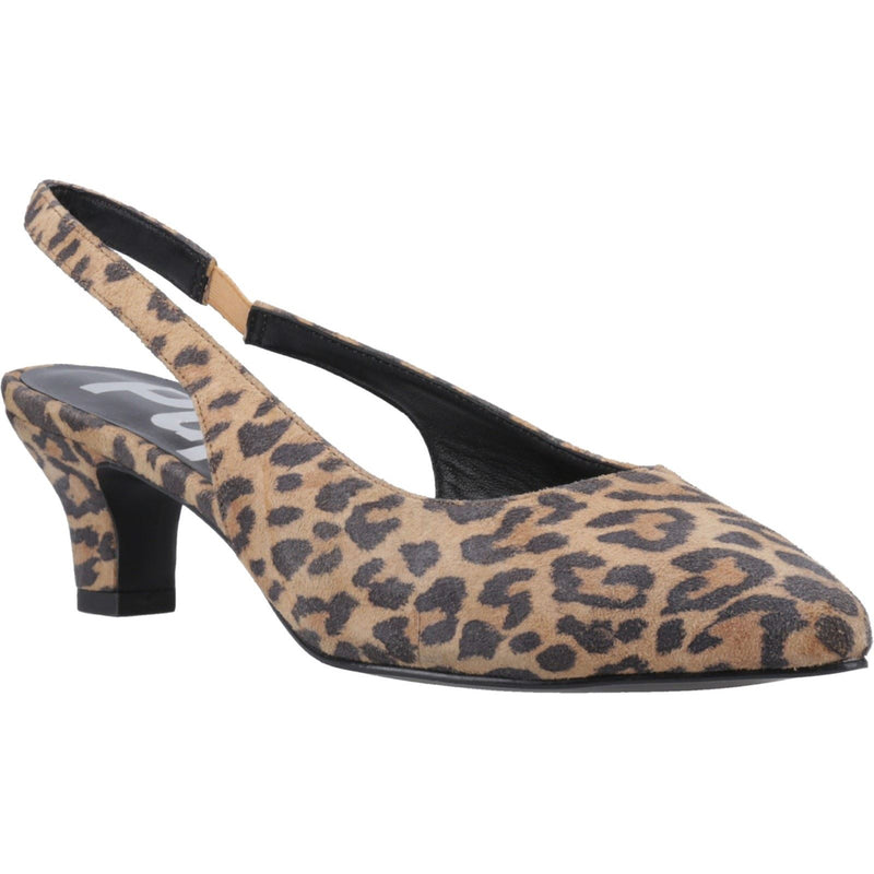 Hush Puppies Nahla Leder Damen Leopard Spitz Slingback Schuhe