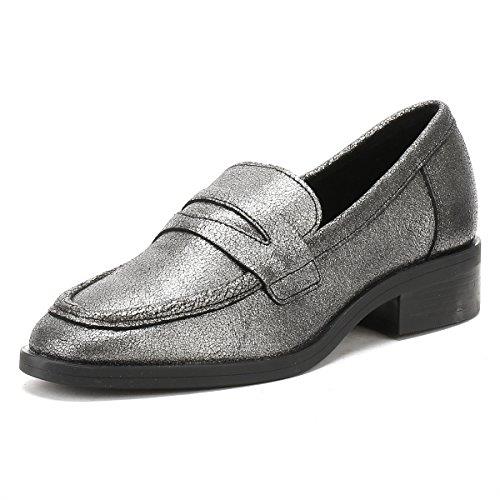 Tower Footwear Pulverized Damen-Silberlederslipper