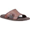 Hush Puppies Callum Slide Leder Herren Sandalen In Braun