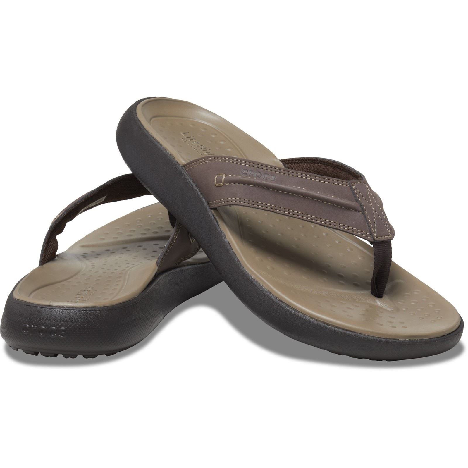 Crocs Yukon Vista II Herren Espresso Zehentrenner Aus Polyurethan
