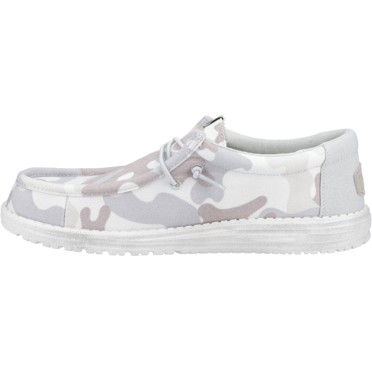 HEYDUDE Wally Washed Camo Herren Wüstentarnmuster Bootsschuhe In Graustufen