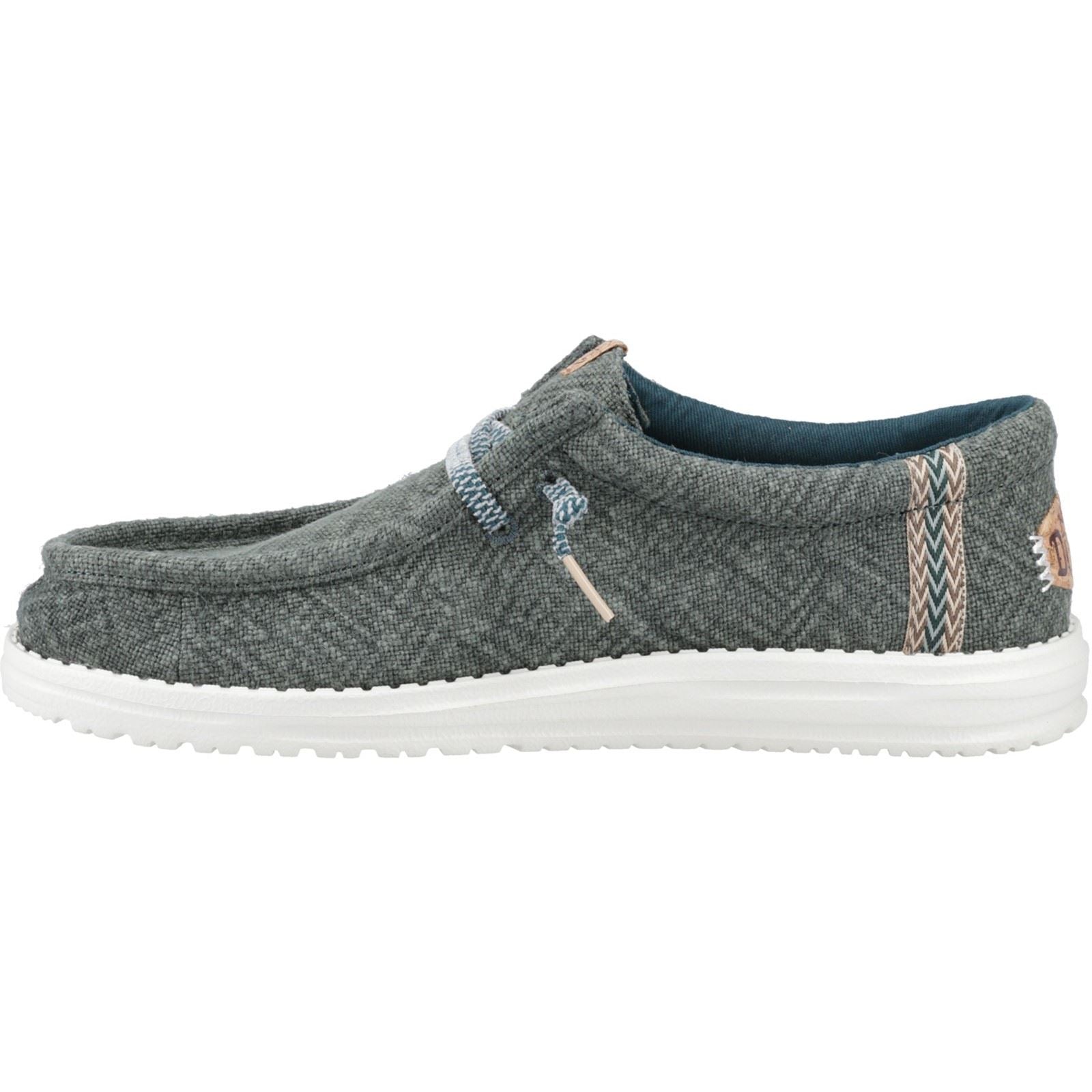 HEYDUDE Wally Jute Jute Herren Meergrüne Mokassin Schuhe
