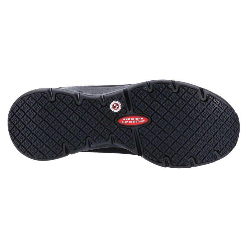 Skechers Workwear Arch Fit Sr Polyester Damen Schwarze Sicherheits-Sneaker