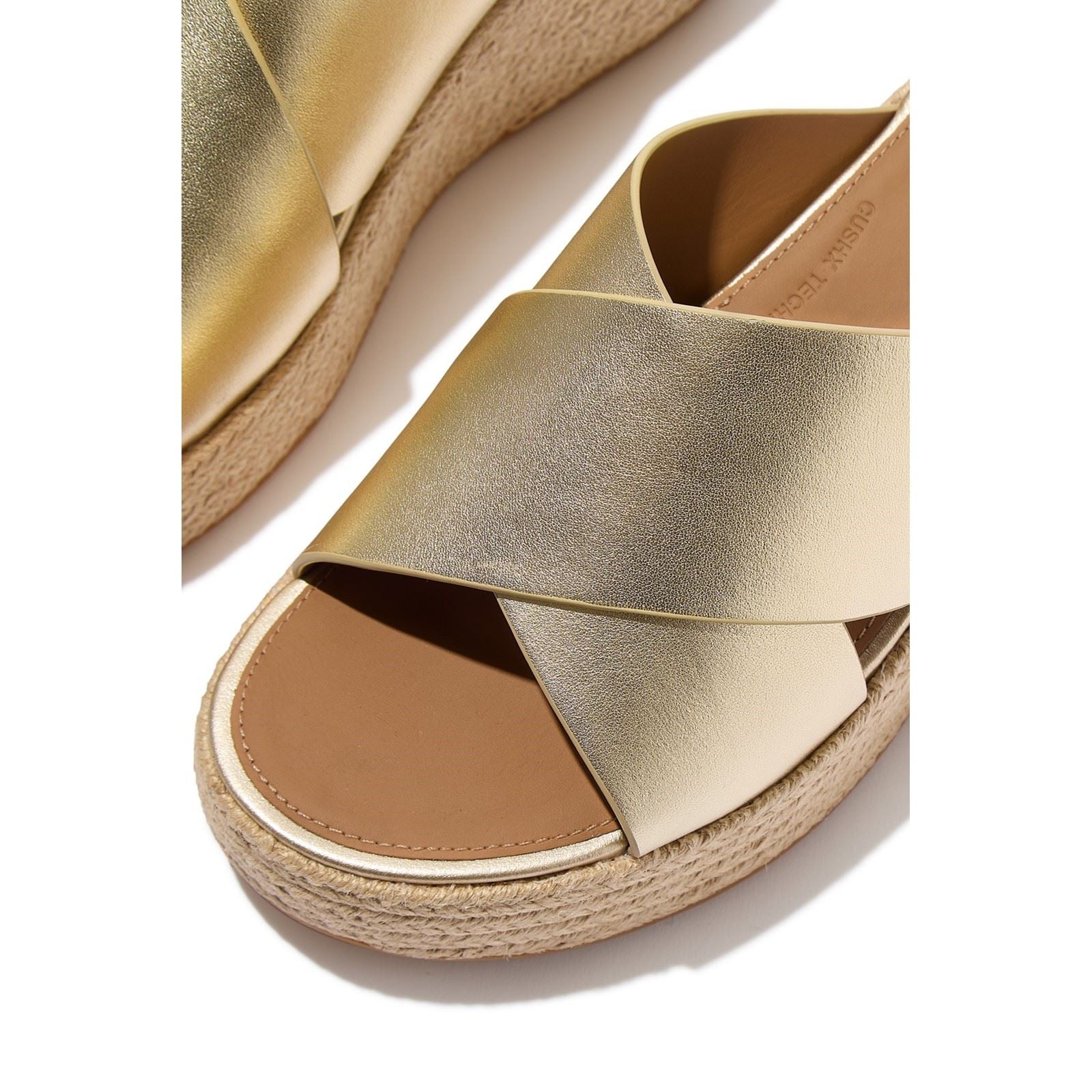 Fitflop Platfforms Leder Damen Platino Sandalen